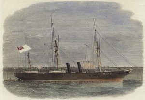 Confederacyn ruuvihöyrylaiva Rappahannock makaa Calais