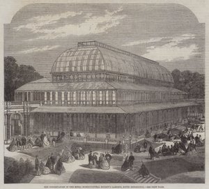 Konservatorio Royal Horticultural Societyn puutarhassa, South Kensington (kaiverrus) tekijältä English School