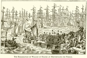 William of Orangen maihinnousu Helvoetsluysissa Torbaylle tekijältä English School