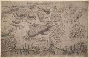 "Muskelbroghen englantilainen voitto Schotteita vastaan" 1547 (kaiverrus) tekijältä English School