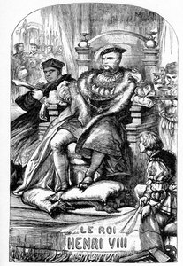 Kuningas Henry kahdeksannen elämän kuuluisa historia - kuvitus "" William Shakespearen valmiisiin teoksiin"" 1866 - Tämän painoksen kuvitukset ja yleinen muoto on lainattu Cassellin kuvitetusta Shakespearesta, joka julkaistiin Lontoossa tekijältä English School
