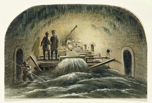 The Fleet Sewer, n. 1840 (wc paperilla) tekijältä English School