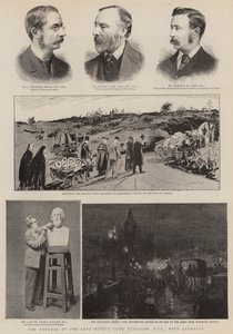 Edesmenneen Alfred Lord Tennysonin hautajaiset, DCL, runoilijavoittaja (kaiverrus) tekijältä English School