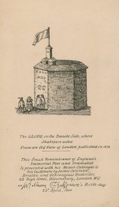 The Globe, Bankside, Lontoo, perustuu vanhaan Lontoon näkemykseen, joka julkaistiin vuonna 1579 tekijältä English School