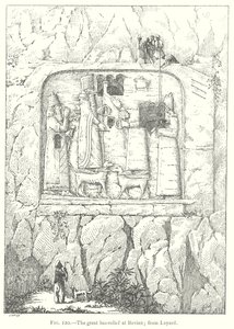 Suuri Bas-Relief Bavianissa; Layardista (kaiverrus). tekijältä English School