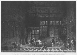 Suuri sali, Speke Hall, Lancashire (litho) tekijältä English School
