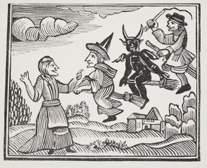 The History of Mother Shipton, kuvitus John Ashtonin kirjasta Chap-books of the Eightenth Century, pub. 1882 tekijältä English School
