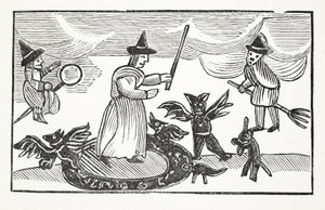 The History of Mother Shipton, kuvitus John Ashtonin kirjasta Chap-books of the Eightenth Century, pub. 1882 tekijältä English School