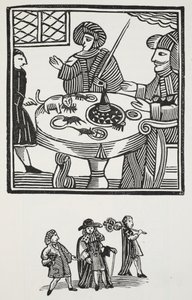 Sir Richard Whittingtonin, Lontoon kolminkertaisen lordipormestarin historia, kuvitus John Ashtonin kirjasta Chap-books of the Eightenth Century, pub. 1882 tekijältä English School