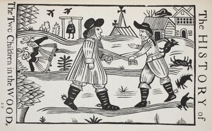 The History of The Two Children in the Wood, kuvitus John Ashtonin kirjasta Chap-books of the Eightenth Century, pub. 1882 tekijältä English School