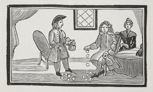 Bethnal Greenin sokean kerjäläisen historia, kuvitus John Ashtonin kirjasta Chap-books of the Eightenth Century, pub. 1882