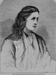 The Hon. Rouva Yelverton, kuvitus Illustrated Sporting Newsista, 1861 (sanomalehtipaperi) tekijältä English School