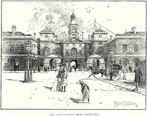 Die Horse Guards, von Whitehall von English School