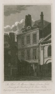 Hotelli, St Martins Street, Leicester Square, Lontoo; entinen Sir Isaac Newtonin asuinpaikka tekijältä English School