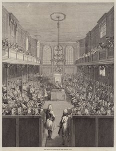 Alahuone istunnossa 1741-2 (kaiverrus) tekijältä English School
