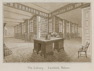 Kirjasto, Lambeth Palace, Lontoo (wc paperilla) tekijältä English School