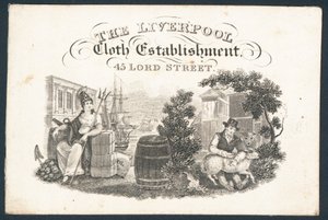 Liverpool Cloth Establishment, kauppakortti tekijältä English School