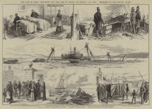 HMS "Eurydice":n menetys Wightin saaren edustalla sunnuntaina 24. helmikuuta (kaiverrus). tekijältä English School