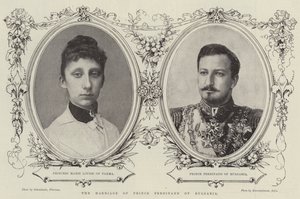 Bulgarian prinssi Ferdinandin häät (kaiverrus) tekijältä English School