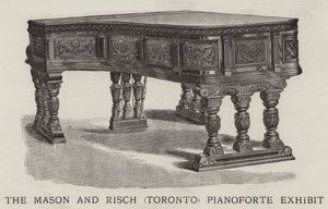 The Mason and Risch (Toronto) Pianoforte -näyttely (kaiverrus) tekijältä English School
