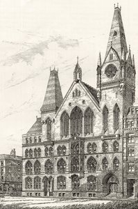 The Memorial Hall, Farringdon Street, "London Pictures: Drawn with Pen and Pencil", pastori Richard Lovett, julkaistu 1890 tekijältä English School