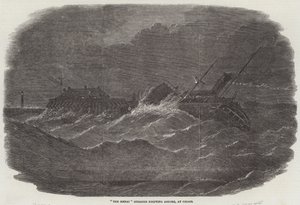 "The Menai" Steamer ajautumassa maihin, Calais