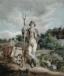 Muck Spreader, n. 1830 (akvarelli paperille) tekijältä English School