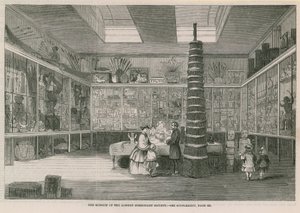 The Museum of the London Missionary Society, Bloomfield Street, julkaistu Illustrated London Newsissa, 25. kesäkuuta 1859 tekijältä English School