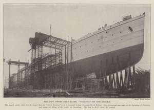 Uusi White Star Liner, "Oceanic", pörssissä (kaiverrus) tekijältä English School