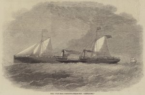 Ocean Mail Companyn höyrylaiva "Connaught" (kaiverrus) tekijältä English School