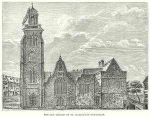 Die alte Kirche von St. Martin-in-the-Fields