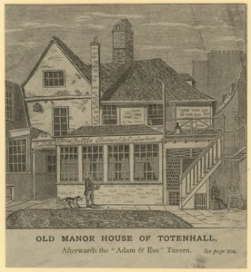 Totenhallin vanha kartano, myöhemmin Adam and Eve Tavern, Lontoo tekijältä English School