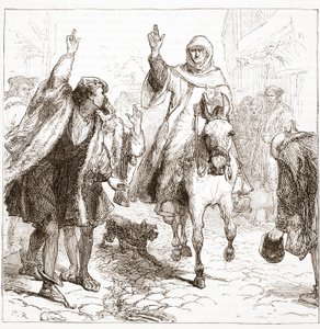 Paavin nuncio Chieregato Nürnbergissä, kuvitus James Aitken Wylien (1808-1890) Protestantismin historiasta, pub. 1878 tekijältä English School