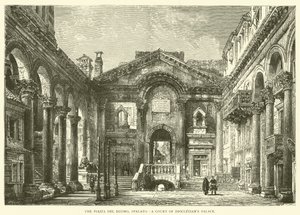 Piazza del Duomo, Spalato, Diocletianuksen palatsin hovi (kaiverrus) (kaiverrus) tekijältä English School