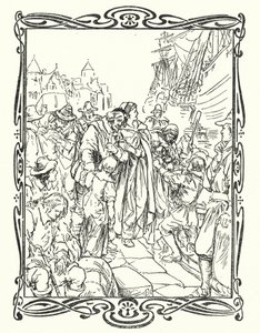 Pilgrim Fathers (väri litho) tekijältä English School