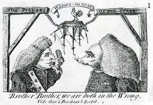 Valtion pilarit, noin 1756 tekijältä English School