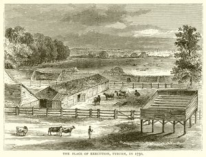 Teloituspaikka, Tyburn, vuonna 1750 tekijältä English School