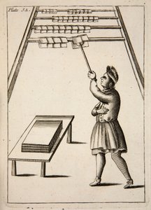 The Pressman Hanging Paper, pub. 1683 kaiverrus. tekijältä English School