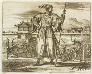 Kiinan armeijan pääkenraali, esimerkki kuvauksesta Kiinan suurlähetystöistä, 1690 tekijältä English School