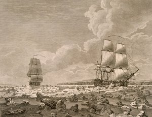 Kilpahevonen ja ruho pakotti jään läpi, 10. elokuuta 1773 Hänen Majesteettinsa komennon 1773 tekemästä matkasta pohjoisnavalle, julkaistu Lontoossa 1774 tekijältä English School