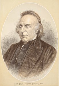 Pastori Thomas Binney, D.D., kuvitus J. Ewing Richien David Livingstonen elämän ja löytöjen kuvapainoksesta, pub. kirjoittanut A. Fullarton & Co., 1876 tekijältä English School