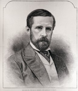 Oikea Hon. Earl of Aberdeen, Irlannin lordiluutnantti, kaiverrus R. Taylor, "The Illustrated London News", 13. maaliskuuta 1886 tekijältä English School