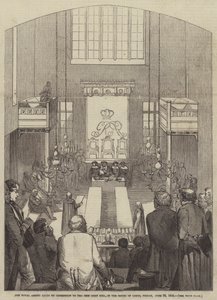 Kuninkaallinen hyväksyntä, jonka komissio antoi New Corn Billille, House of Lordsissa, perjantaina 26. kesäkuuta 1846 (kaiverrus) tekijältä English School