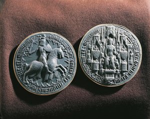 Englannin kuninkaan Edward III:n sinetti (metalli) tekijältä English School