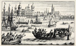Seitsemän piispaa menossa torniin, huhtikuu 1688 tekijältä English School