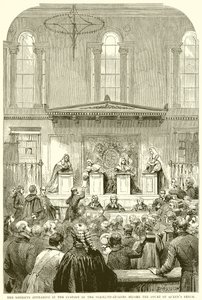 Serjeant-at-arms:n huostassa olevat sheriffit Court of Queens Benchissä tekijältä English School