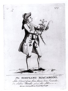 Simpling Macaroni, pubi. kirjoittanut N. Darly, 13. heinäkuuta 1772 (kaiverrus) (bw-valokuva) tekijältä English School