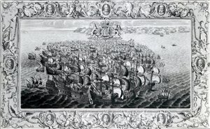 The Spanish Armada, julkaisija John Pine, 1739 tekijältä English School