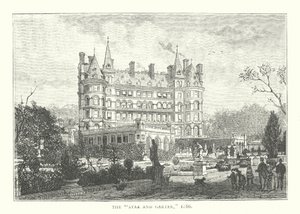 Tähti ja sukkanauha, 1886 (kaiverrus). tekijältä English School