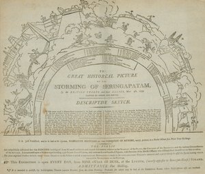 Seringapatamin myrsky, Robert Ker Porterin maalaama panoraama Lyceumissa, Strandissa, Lontoossa tekijältä English School